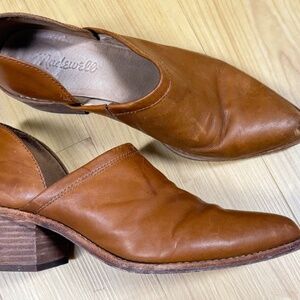 Madewell The Brady Lowcut Bootie US 7.5 Cognac Brown Leather Slip On Shoes